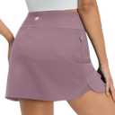 M MAELREG Womens Tennis Skirt High Waisted Athletic Mini Lined A Line Skort with 3 Pockets Nylon Stretchy Workout Golf Skirt (Purple, S)