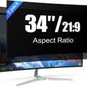 2 Pack 34 Inch Computer Monitor Privacy Screen, Compatible with Flat and Curved Screens, Removable Anti-Glare Blue Light Eye Protection Screen for 21:9 Widescreen Monitors, 34 Inch