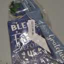 PH PandaHall 6pcs Kitchen Wall Decor Bless Food Sign Set Wall Table Accessories Wooden Pendant Decorations Mini Plaque Fork Spoon Shape Sign Rustic Style Home Dector Blue, 11x5.5 inch/11.8x2 inch