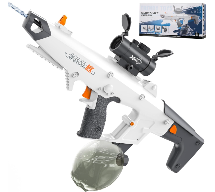 Electric Water Gun for Kids Adults - Automatic Squirt Guns Up to 33 Ft Long Range with Large Capacity 810cc, Summer Outdoor Beach Swimming Pool Party Toys, Gift for Boys Girls Age 6-12 Years Old Blue