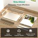 TokeShimi 14 x 24 Medicine Cabinet with Mirror, Assembly Required, Silver Recessed Bathroom Medicine Cabinet with Tempered Beveled Mirror, Stepless Adjustable Shelves, DTC Hinge