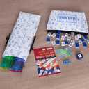TIASUSAN American Mahjong Tile Set, 166 Blue Tiles, Bag and Mahjong Accessories, 4 All-in-One Rack/Pushers, Mahjong Set Complete