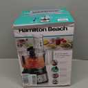 Hamilton Beach Food Processor & Vegetable Chopper for Slicing, Shredding, Mincing, and Puree, 10 Cups + Easy Clean Bowl Scraper, Black and Stainless Steel (70730)