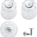 Shower Knob Replacement, 2 Pcs Clear Acrylic Hot,Cold Faucet Handle, Compatible with Pfister Contessa, Windsor, Phoenix,Shower Knobs, Shower Handle Replacement