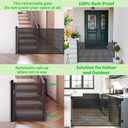 Upgraded Retractable Baby Gate for Stairs, 33"Tall Expands 55"Wide Ideal Safety Solution Dog Gate for Stairs Doorways Hallways Indoor/Outdoor Mesh Baby Gate Retractable Screen Door(Black, 86CMx140CM)