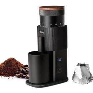 Coffee Grinder,Wirsh Portable Cordless Rechargeable Coffee Grinder Geimori T38 with Conical Burrs,3600mAh Batteries,Grind Settings for Espresso,Pour Over,French Press,Camping,Travel&Home Use