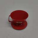 Fino Pour-Over Coffee Brewing Filter Cone, Number 1-Size, Red, Brews 1 to 2-Servings