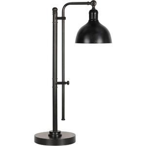 PARTPHONER Industrial Adjustable Desk Lamp for Home Office, Farmhouse Table lamp 29''-38'', Rustic Metal Task Desk Lamp in Aged Bronze Finish, Vintage Reading Lamp for Study RoomBlack