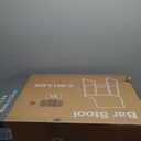 DUMOS 26 Inch Counter Height Bar Stools Set of 2, Modern Faux Leather High Barstools with Back and Metal Leg, Bar Chairs for Kitchen lsland, Brown