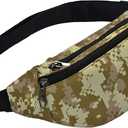 Fanny Packs for Men and Women, Water-Repellent Sports Waist Pack Bag for Travel Hiking Running Hands-free