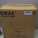 Emak Brushed Nickel Ceiling Light Fixture, Modern Flush Mount Light Fixture with Milk Glass Shade, 11 Inch 2-Light Ceiling Lights for Bedroom, Living Room, Kitchen, Hallway, Bathroom, FM082-BN-ML