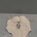 Decorus Shapewear Backless Bodysuit Strapless: Low-back Thong Body-shaper Invisible Women - Build in Bra Open-back Bodysuits (Large, Beige)