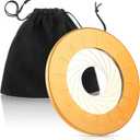 Zonon Circle Drawing Maker Stainless Steel Adjustable Round Circle Template Tool Ring Making Tool with Black Flannelette Bag for Drafting, 125 mm(Yellow)