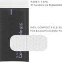 4x8 100% Biodegradable Bubble Mailers,25 Count Kraft Black #000 Compostable Padded Packaging Wrap Envelopes Pouches Eco Friendly Self Seal Bags