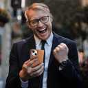 EYZUTAK Premium PU Leather Flip Folio Case for iPhone 15 Plus, Magnetic Closure Protective Case Kickstand Function Card Cash Slots Shockproof Durable Wallet Cover Soft TPU Inner Phone Case - Brown