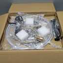 KDG 23.4" White PU Leather Table Lamps for Living Room Set of 2, 3 Level Brightness LED Modern Home Decor Fabric Lampshade Desk Lamp Lighitng for Bedroom, Bedside, Farmhouse, Nightstand, Night Light