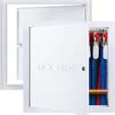 Gisafai 18 x 18 Inch Access Panel Wall Hole Cover Metal Drywall Access Door Electrical Panel Cover Plumbing White