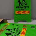 XPCARE Kids Playing Sign - Street Safety Sign with Reflective Tapes, Caution Slow Down, Kids & Pets at Play Warning (4PACK-Green)