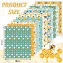 2 x FYSUIMU 12Pcs Summer Cotton Fabric Bundles Bee Flower Fat Quarters Colorful Cartoon Sewing Fabrics for DIY Craft Party Decor, 18 x 22 Inch
