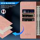 ZZXX for Samsung Galaxy S26 Plus Wallet Case with [RFID Blocking] Card Slot Kickstand Magnetic Closure PU Leather Flip Fold Protective Phone Case for Galaxy S26+ 5G Case Wallet(Rose Gold-6.6 inch)