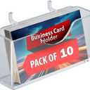 Azar Displays 252008 Business Card Holder for Pegboard/Slatwall (10 Pack)