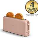 bella 2 Slice Slim Toaster, Fits-anywhere Kitchenware, 6 Setting Shade Control with Reheat & Cancel Buttons, Fits sourdough, 10 Long Slot, Anti Jam & Auto Shutoff, 900 Watt, Blossom