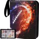 Card Binder Compatible with Football Card, Trading Card, for MTG and Other TCG, Fits 400 Cards with 50 Removable Pages, Card Holder Collector for Standard Size Card (Multicolor)