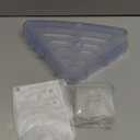 Sotfamily Plastic Shower Caddy Corner (for 90 Only), 2 Pack Adhesive Corner Shower Shelves for Bathroom Organizers and Storage, Crystal