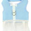 Leconpet Mesh Harness Vest for Small and Medium Dogs, Breathable, Comfortable, Elegant Style, Blue, XS