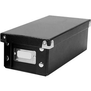 Snap-N-Store Index Card Holder Storage Box - Collapsible Organizer Box fits 1100 Flash Cards - Business, Recipe, or Note Card - 4 x 6, 1 Pack, Black