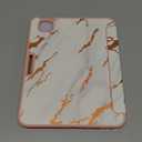 SURITCH Case for iPad (A16) 11th Generation 11 Inch 2025/iPad 10th Generation 10.9 Inch 2022, with Screen Protector, Pencil Holder Tri-fold Stand Auto Wake/Sleep Shockproof Protection, White Marble