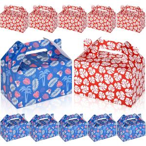24 PCS Cartoon Themed Party Favor Boxes Paper Birthday Goodie Bags Blue Red Candy Boxes for Birthday Holiday Party Decorations Supplies