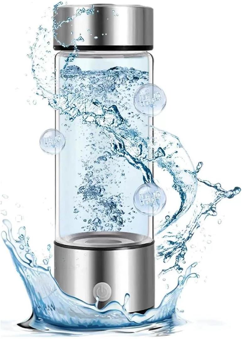 New Hydrogen Water Bottles, Portable Hydrogenated Water Bottle with SPE PEM Technology, 420ml Hydrogen Water Bottle Generator, Rechargeable Ionizer Machine for Office, Home, Travel