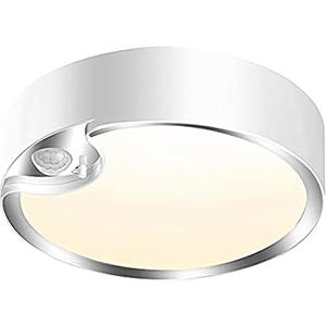 TOOWELL Motion Sensor Light Indoor Battery Operated,80 LED Wireless Ceiling Light Battery Powered Lights for Closet Shower Pantry Stair Hallway Shed Garage Basement Bathroom Wall,400LM,Soft White (Warm-White)