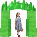 Engrowtic 7 Pcs Emerald Cardboard Castle Arch Wizard Party Decorations 47 x 55 Inch Wizard Playhouse Boxes Castle House Backdrop for Fairy Witch Photo Prop Supplies Birthday Gift