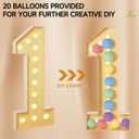 4FT Marquee Numbers, Large Light Up Numbers 7 for 7th 17th 70th Birthday Party Decorations, Giant Light Up Number for Anniversary Decor, 4 Feet Mosaic Number 7 with LED Lights DIY Kit