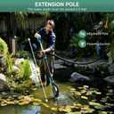 Brushless Pond Vacuum, Handheld Sludge Cleaner with Two Nozzles | Portable tank-free cleaner with ceramic shaft, low-vibration motor, ergonomic handle, and narrow and wide suction nozzles