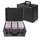 Graded Card Storage Box for PSA BGS SGC Slabs – Large 3-Slot Trading Card Box with Protective Foam Insert – Sports Card Case &Slab Case for Toploaders and Collectible Organizer