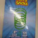 PartySticks Green Glow Sticks - 100pk, 8 Inch Glow in the Dark Light Up Sticks and Connectors for Party Favors, Decorations, Necklaces and Bracelets