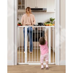 InnoTruth 27-36.6 in Wide x 35.5 in High Extra Tall Baby Gate, White