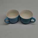 MECOWON 30 OZ Porcelain Coffee Mugs, Set of 2 Large Mugs for Soup, Cereal and Salad (blue)