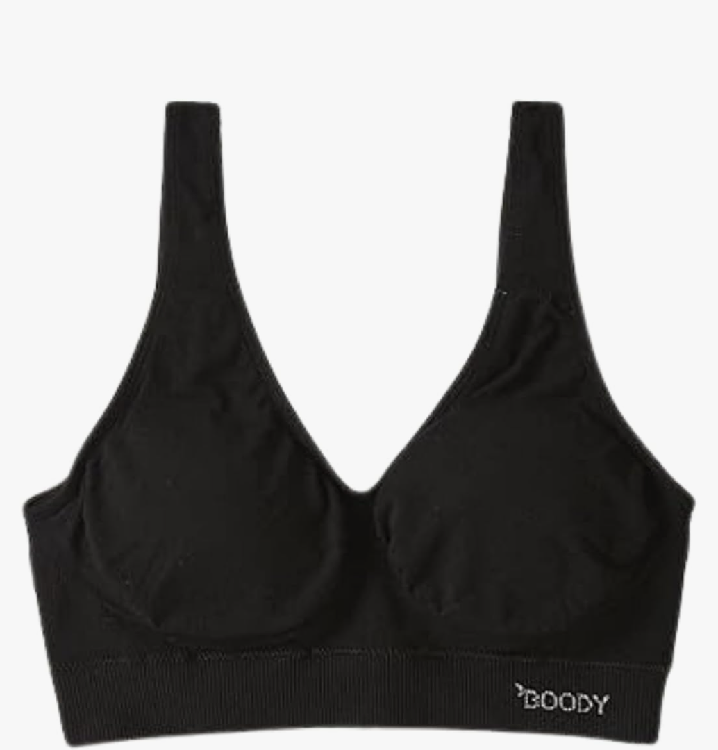 Boody -Seamfree Padded Crop Bra- Seamless Bralette- No Clips, Fastenings, Wires - Bamboo Viscose-Light-Medium Support-Pull-On. M