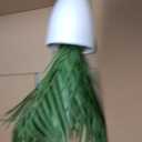 Briful Fake Plant 15 Artificial Palm Plant in White Pot Real Touch Faux Tropical Palm Tree Houseplant for Home Indoor Living Room Tabletop Balcony Decorations