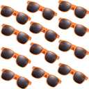 FEPITO 24 Pack Party Sunglasses Bulk for Birthday Party Favors Goody Bag Fillers for Beach Pool Party Toys for Adults, Orange