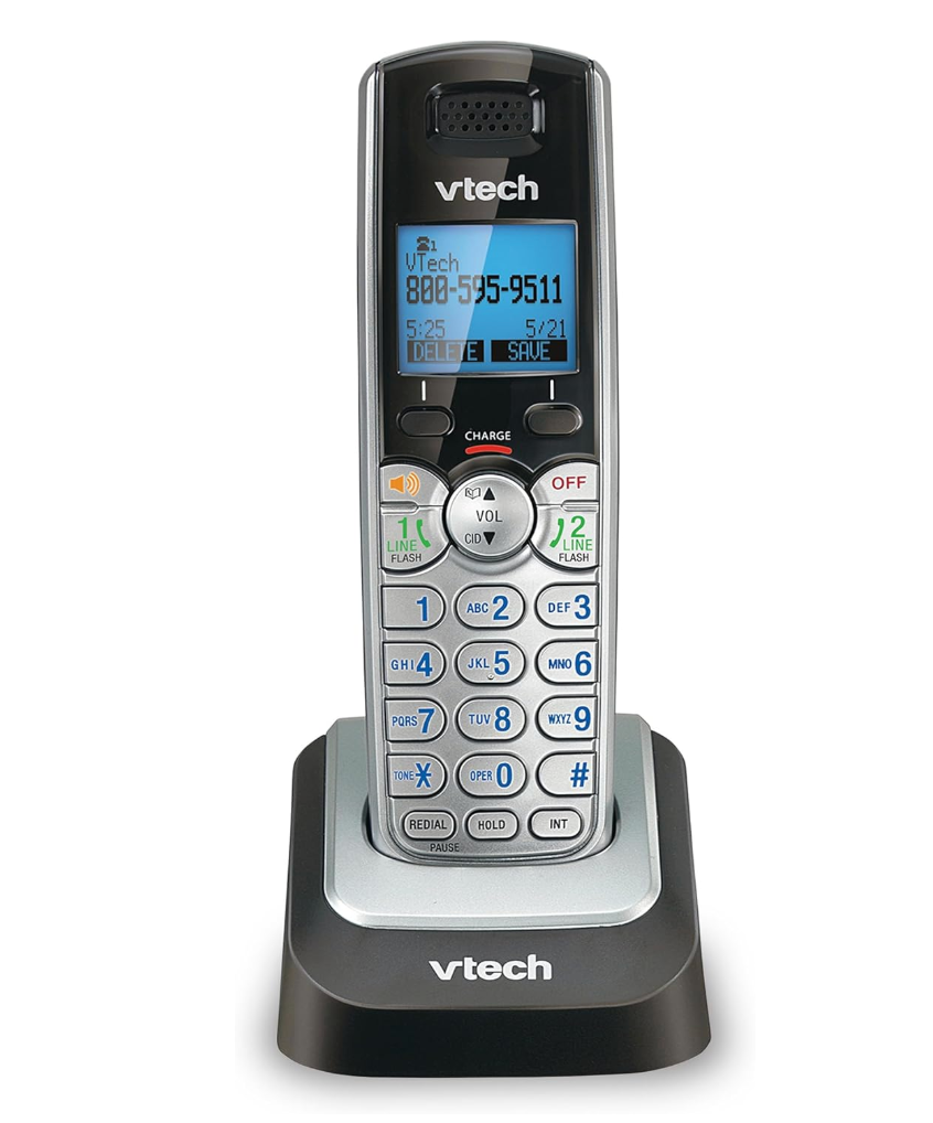 VTech Cordless Phone with DECT 6.0, FullDuplex Speakerphone, Lighted Display, Backlit Keypad, Caller ID/Call Waiting, Volume Control, Hearing Aid Compatible, Wall Mount | VG131 (White)