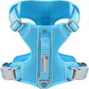BARKBAY Dog Harness No Pull with ID Tag Pocket - Heavy Duty, Reflective, Easy Control for Large Dogs(Blue,M) (Medium(Chest:22-27"))