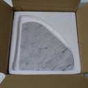 Lovdeco Carrara Marble Corner Shower Shelf, 8" Corner Shelves for Wall Bathroom Shower, 1 Piece, Polished