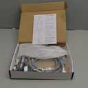 Newentor Handheld High Pressure 6 Spray Modes/Settings Detachable Chrome Finish Square Shower Head with Stainless Steel Hose and Multi-Angle Adjustable Shower Stand