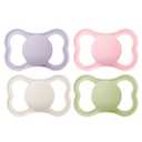 MAM Air Matte Pacifiers, for Sensitive Skin, 6+ Months, Best Pacifier for Breastfed Babies, Girl Pacifiers, 6-16 Months, 4 Count (Pack of 1) (Pale Mint / Fairy Dust / Cotton / Rose Pink)