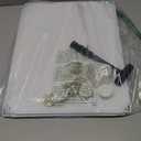 MEEXPAWS Cat Litter Box Enclosure Splash Guard Extra Large 28L  21.5W x 18H inch, Light Weight Plastic Sheets with Cat Litter Mat Easy Clean (White) (XL - 27.9''21.5''17.6'')